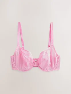 Black/Pink DD-K Mesh and Lace Trim Bras 2 Pack