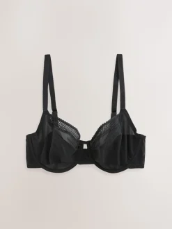 Black/Pink DD-K Mesh and Lace Trim Bras 2 Pack