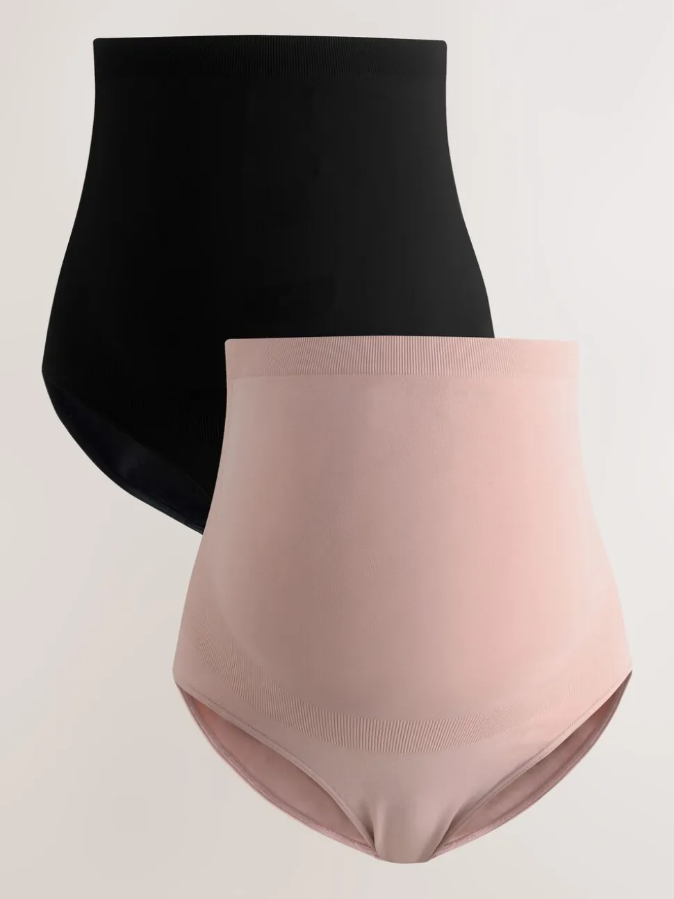 Black/Pink Full Brief Maternity Short Knickers 2 Pack
