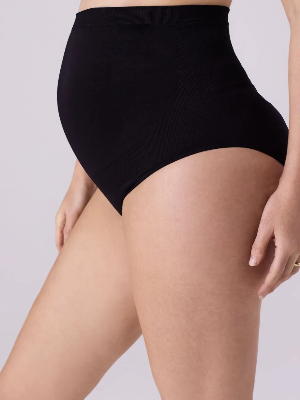 Black/Pink Full Brief Maternity Short Knickers 2 Pack