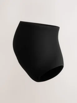 Black/Pink Full Brief Maternity Short Knickers 2 Pack