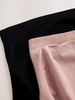 Black/Pink Full Brief Maternity Short Knickers 2 Pack