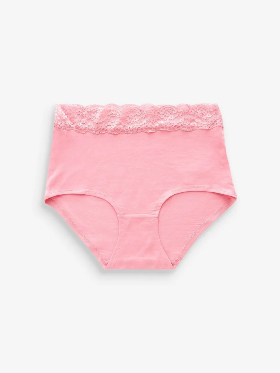 Black/Pink Heart Print Full Brief Cotton Lace Knickers 4 Pack