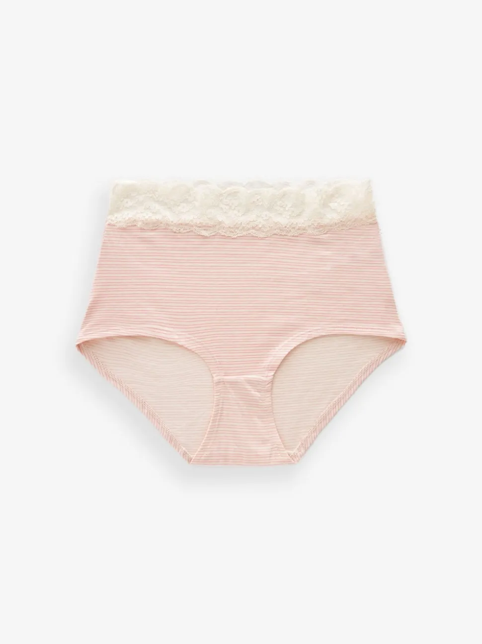 Black/Pink Heart Print Full Brief Cotton Lace Knickers 4 Pack