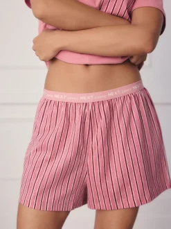 Black/Pink Stripe Short Set Pyjamas 2 Pack