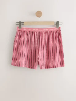 Black/Pink Stripe Short Set Pyjamas 2 Pack