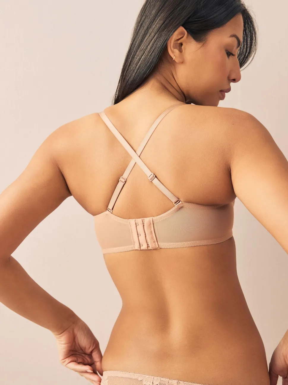 Black/Praline Nude A-E Lace Light Pad Strapless Multiway Bras 2 Pack