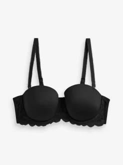 Black/Praline Nude A-E Light Pad Strapless Multiway Bras 2 Pack