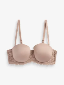 Black/Praline Nude A-E Light Pad Strapless Multiway Bras 2 Pack
