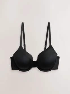 Black/Praline Nude Full Cup A-E Smoothing Ultimate Comfort Bras 2 Pack