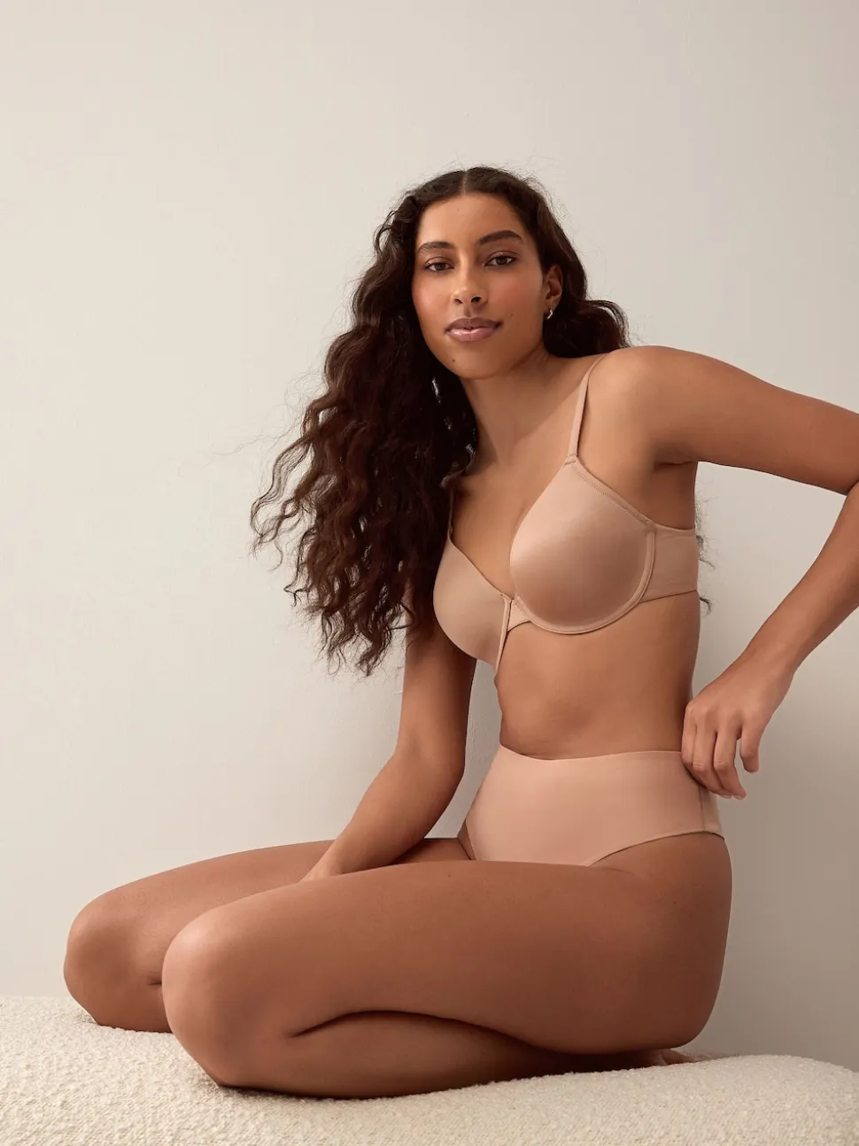 Black/Praline Nude/Chocolate Nude High Waisted Thong No VPL Comfort Knickers 3 Pack