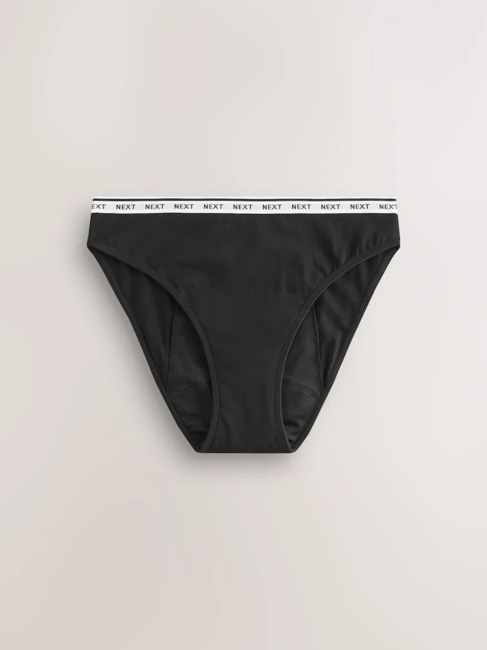 Black/Red Heart High Leg Heavy Flow Period Knickers 2 Pack
