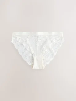 Black/Red/Cream Lace Knickers 3 Pack