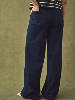 Black/Rinse Blue Jersey Denim Wide Leg Trousers 2 Pack