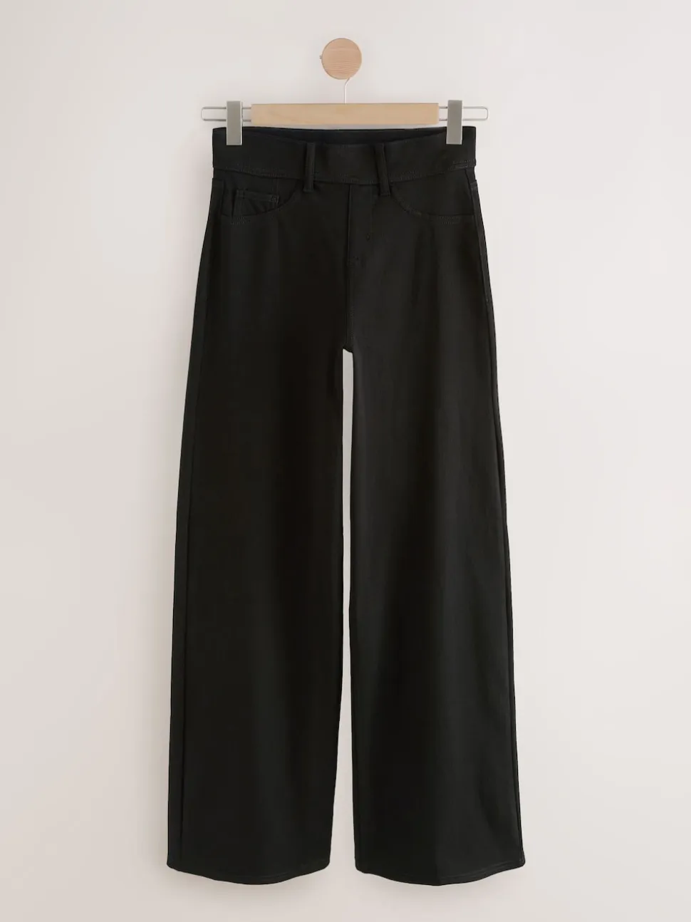 Black/Rinse Blue Jersey Denim Wide Leg Trousers 2 Pack