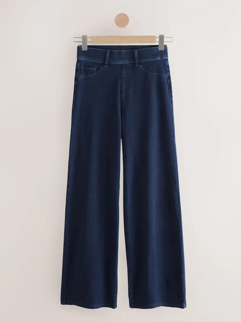 Black/Rinse Blue Jersey Denim Wide Leg Trousers 2 Pack