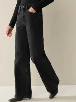 Black/Rinse Blue Wide Leg Jeans 2 Pack