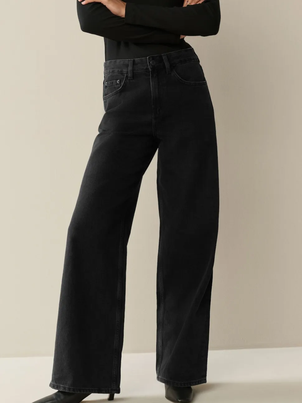 Black/Rinse Blue Wide Leg Jeans 2 Pack