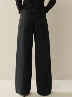 Black/Rinse Blue Wide Leg Jeans 2 Pack