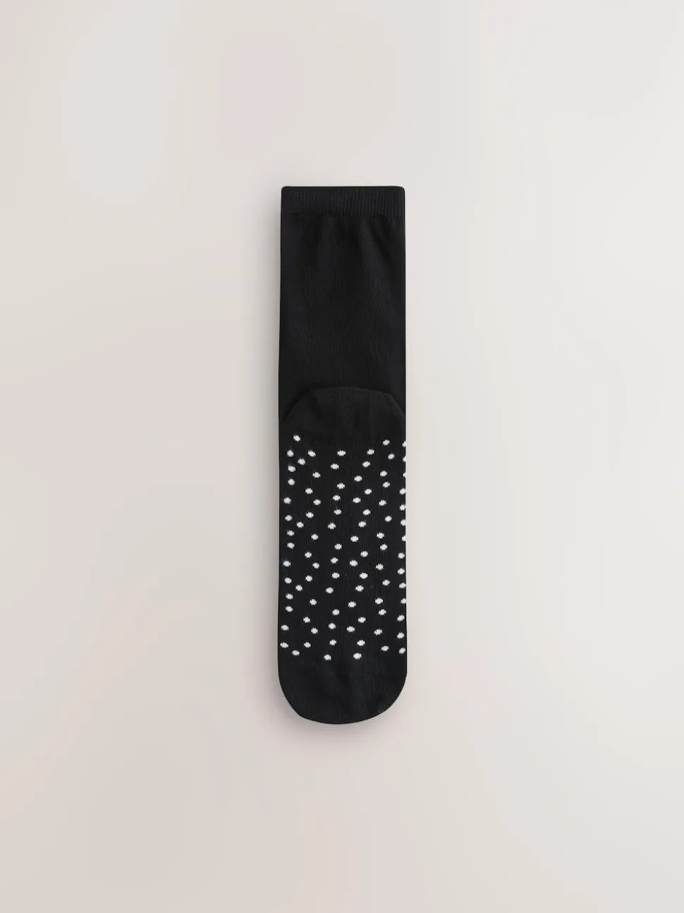 Black/White Spots/Stripe Footbed Ankle Socks 4 Pack
