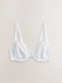Black/White DD+ Lace Non Pad Full Cup Minimiser Bras 2 Pack