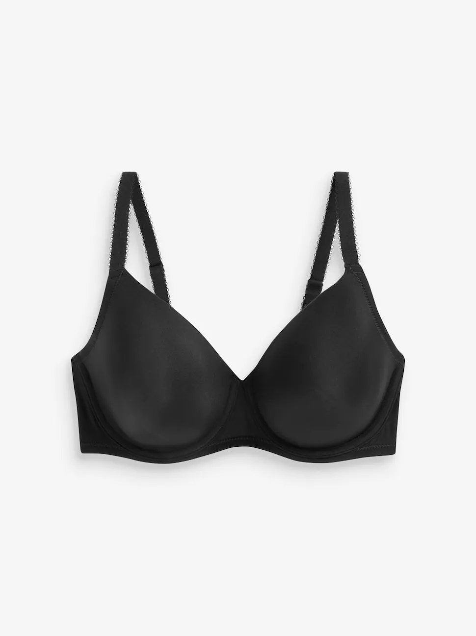 Black/White DD+ Light Pad Full Cup Smoothing T-Shirt Bras 2 Pack