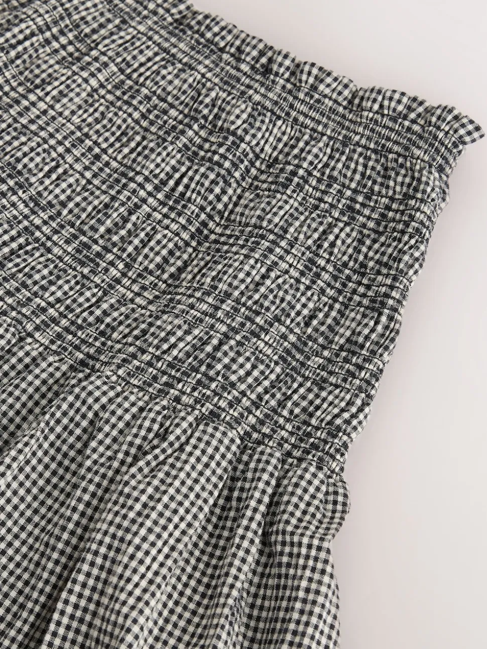 Black/White Drop Waist Gingham Maxi Skirt