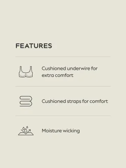 Black/White F-K Ultimate Support Cushioned Comfort Wired High Impact Sports Bra
