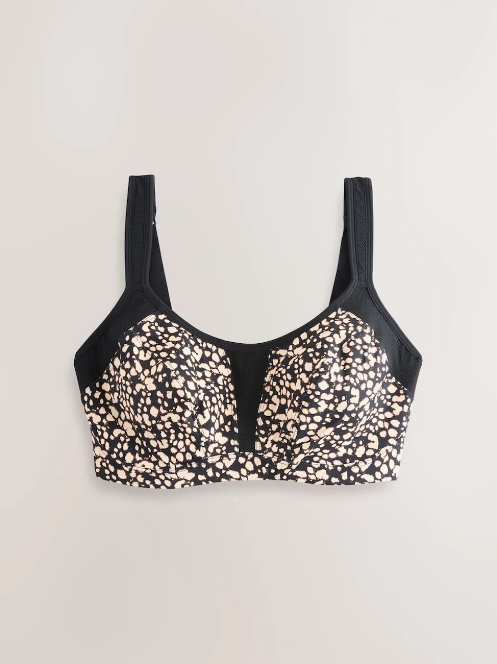 Black/White F-K Ultimate Support Cushioned Comfort Wired High Impact Sports Bra