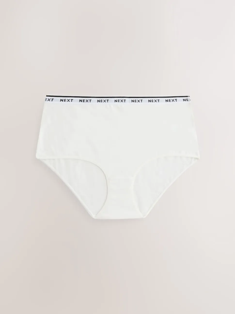 Black/White Floral Print Midi Cotton Logo Knickers 4 Pack