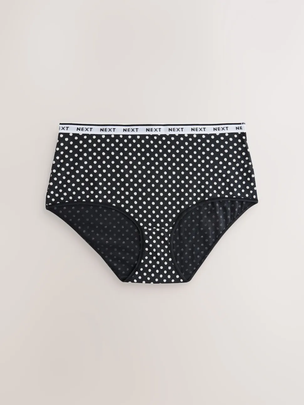 Black/White Floral Print Midi Cotton Logo Knickers 4 Pack