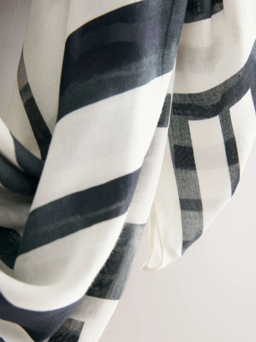 Black/White Geo Square Scarf