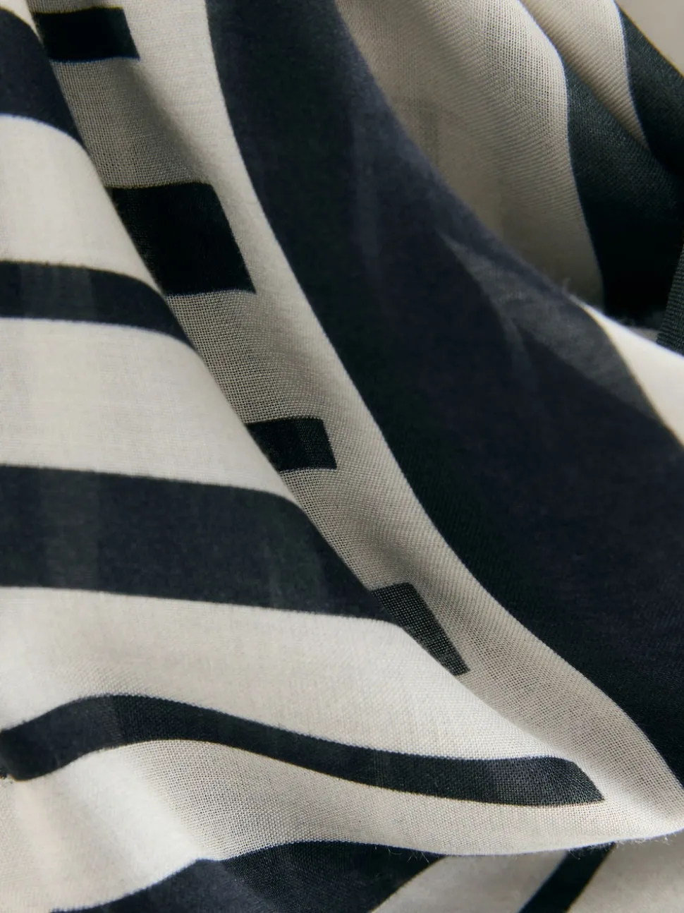Black/White Geo Square Scarf