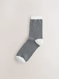 Black/White Mix Print Ankle Socks 7 Pack