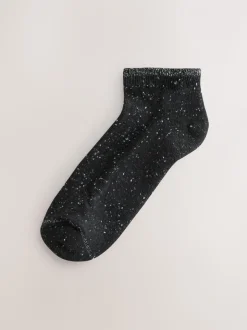 Black/White Neppy Cushion Sole Socks 4 Pack