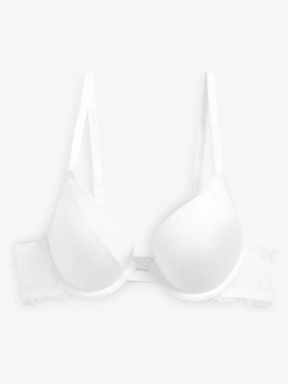 Black/White Push Up Pad Plunge A-E Smoothing T-Shirt Bras 2 Pack