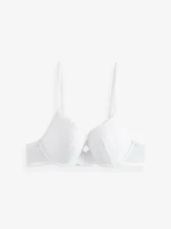 Black/White Push Up Plunge Lace Bras 2 Pack