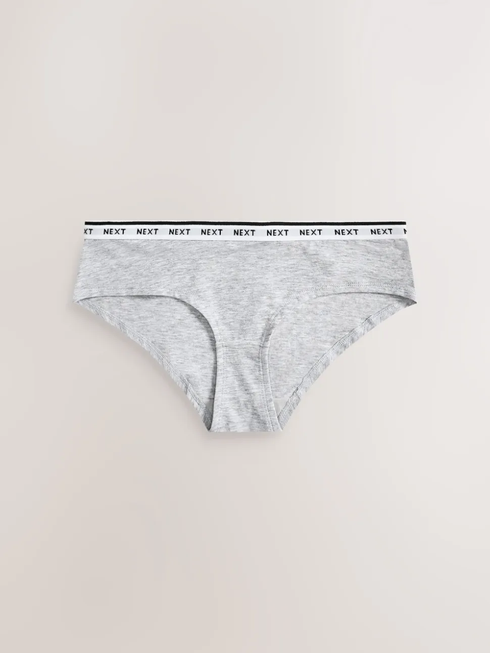 Black/White Short Cotton Logo Knickers 7 Pack