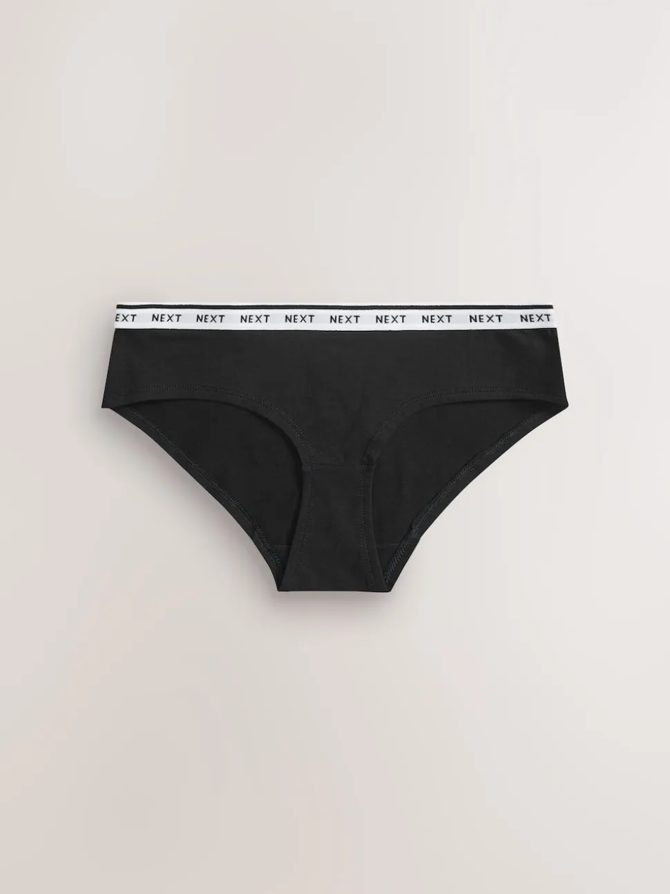 Black/White Short Cotton Logo Knickers 7 Pack
