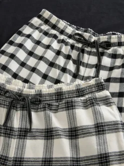 Black/White Short Sleeve 100% Cotton Pyjamas 2 Pack