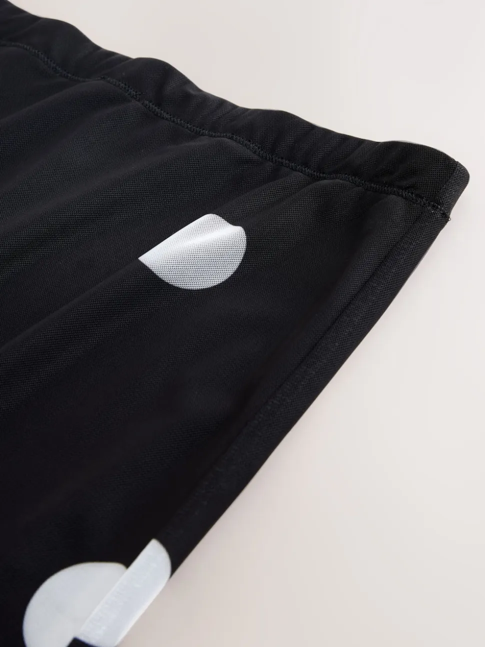 Black/White Spot Mesh Midi Pencil Skirt