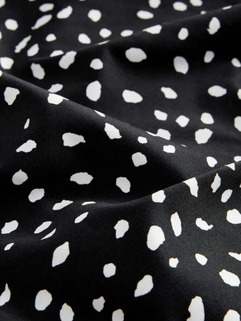 Black/White Spot Ruched Side Tummy Shaping Control Swimsuit
