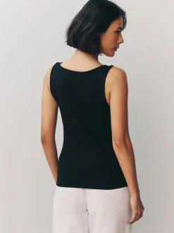 Black/White Square Neck Vest 2 Pack