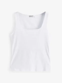 Black/White Square Neck Vest 2 Pack