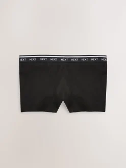 Black/White/Nude Boyshort Cotton Logo Knickers 4 Pack