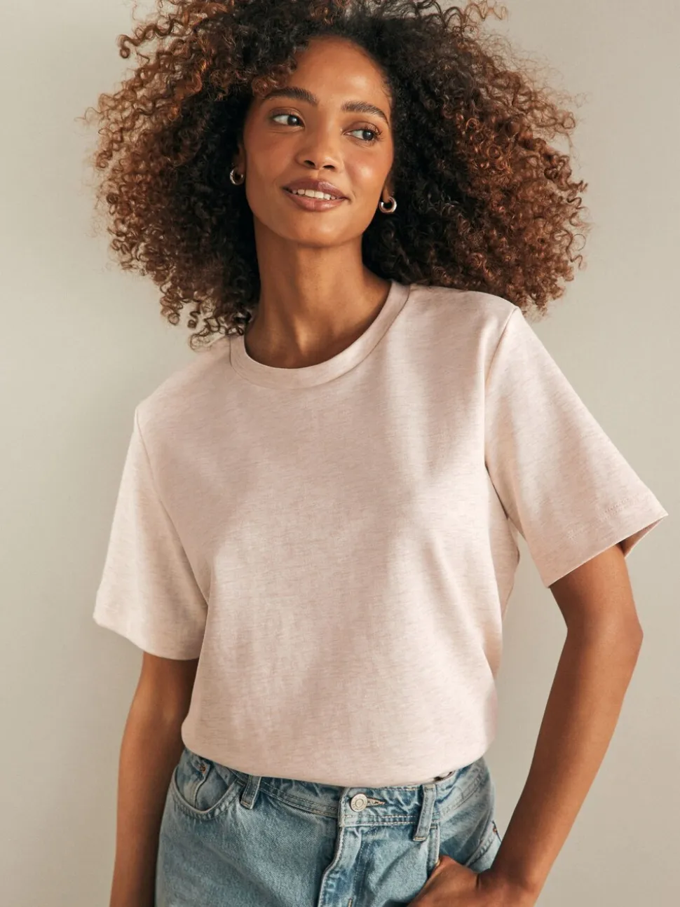 Black/White/Nude Heavyweight Basic T-Shirts 3 Pack