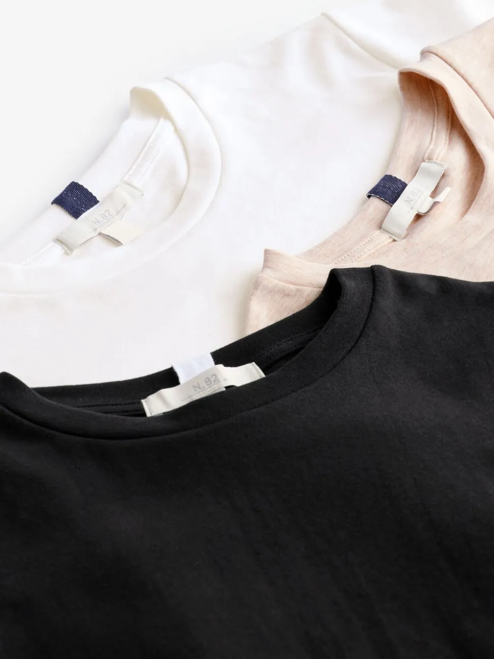 Black/White/Nude Heavyweight Basic T-Shirts 3 Pack