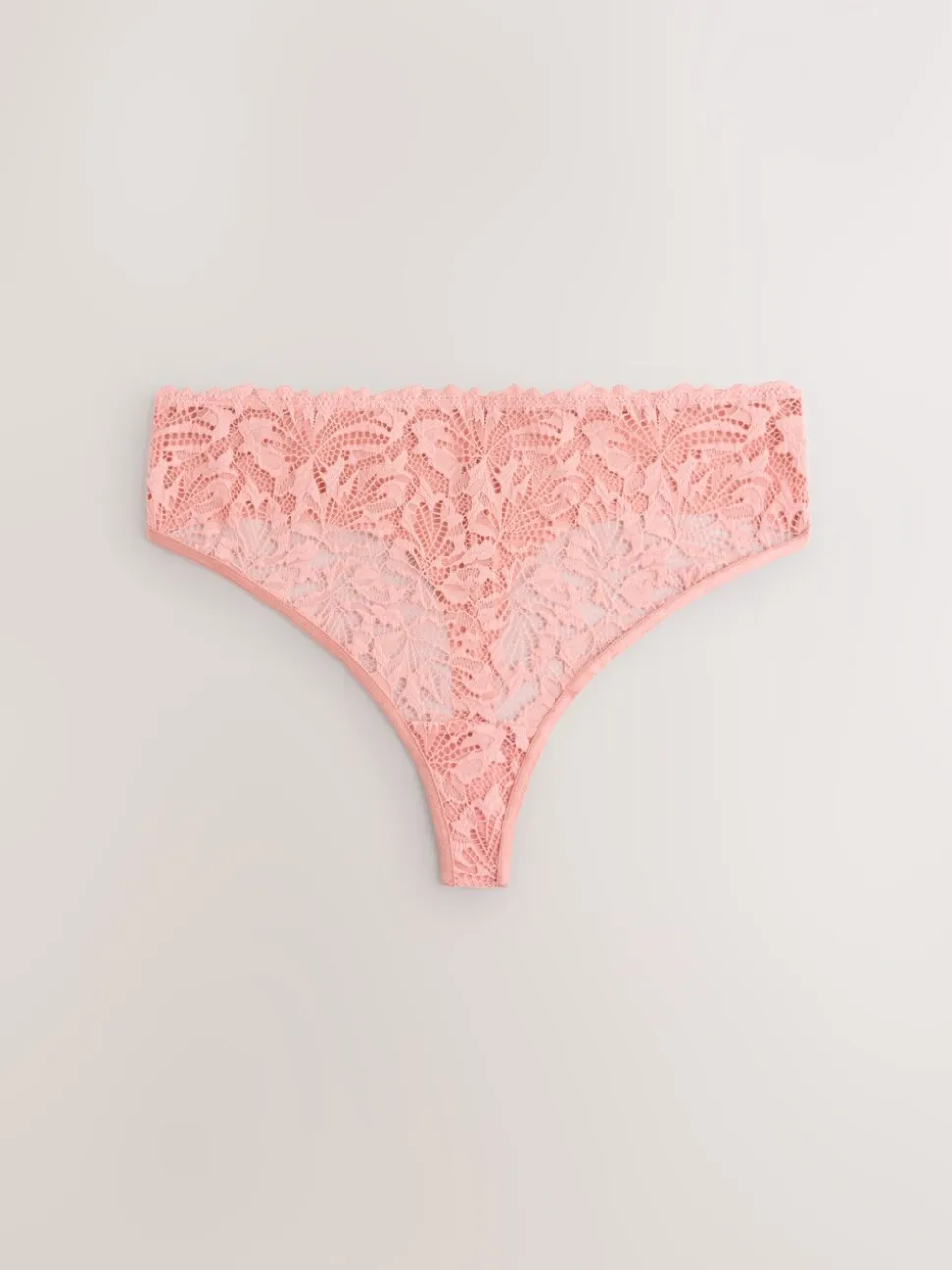 Black/White/Nude High Waisted Thong Lace Front NVPL Knickers 3 Pack