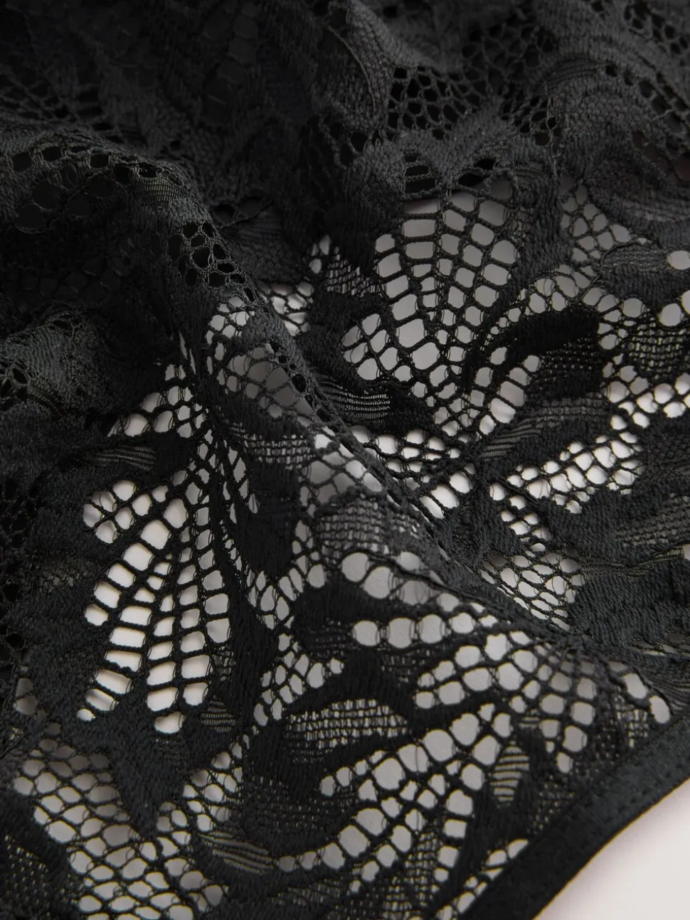 Black/White/Nude High Waisted Thong Lace Front NVPL Knickers 3 Pack