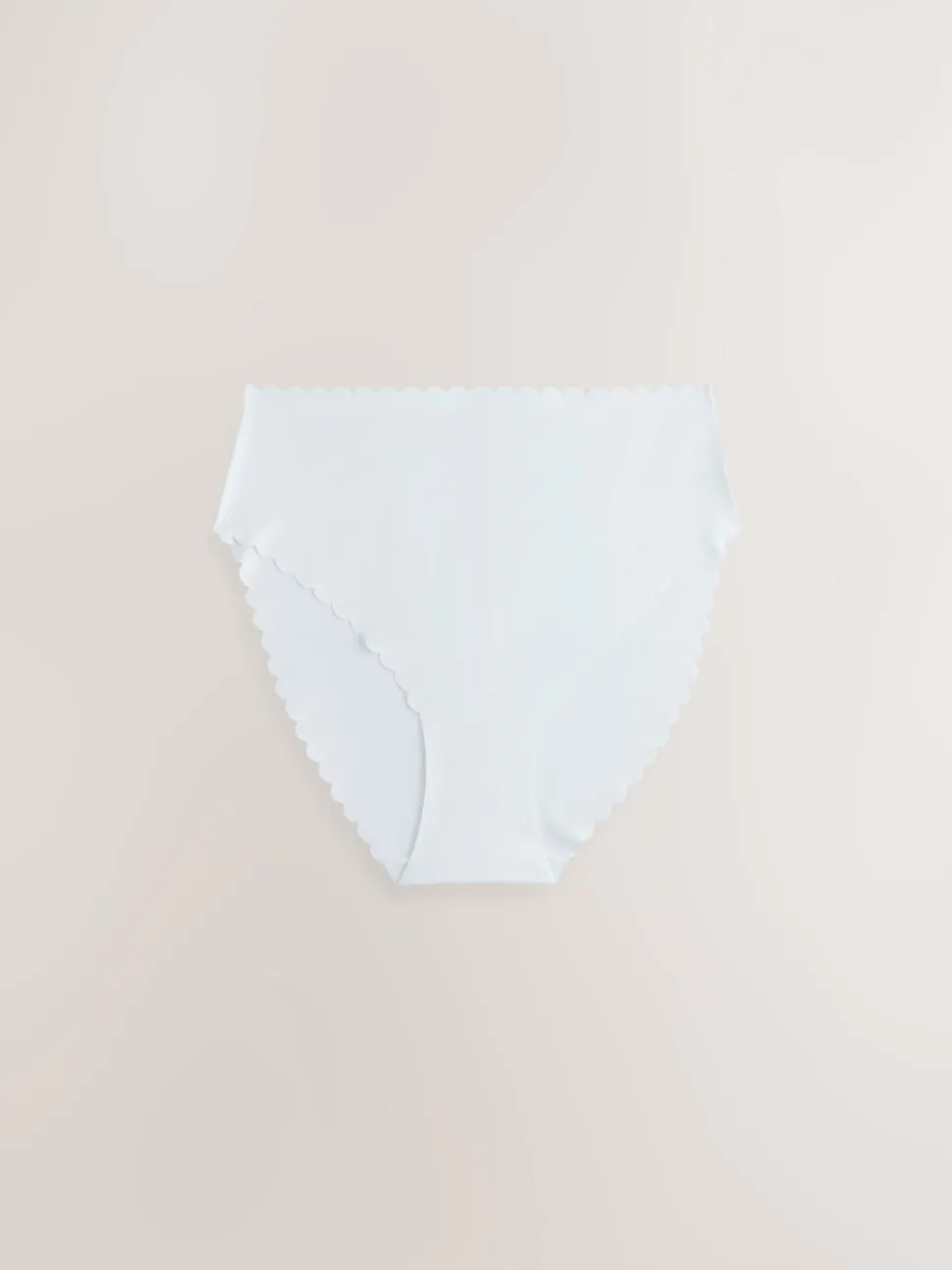 Black/White/Nude High Waist High Leg No VPL Scallop Knickers 3 Pack